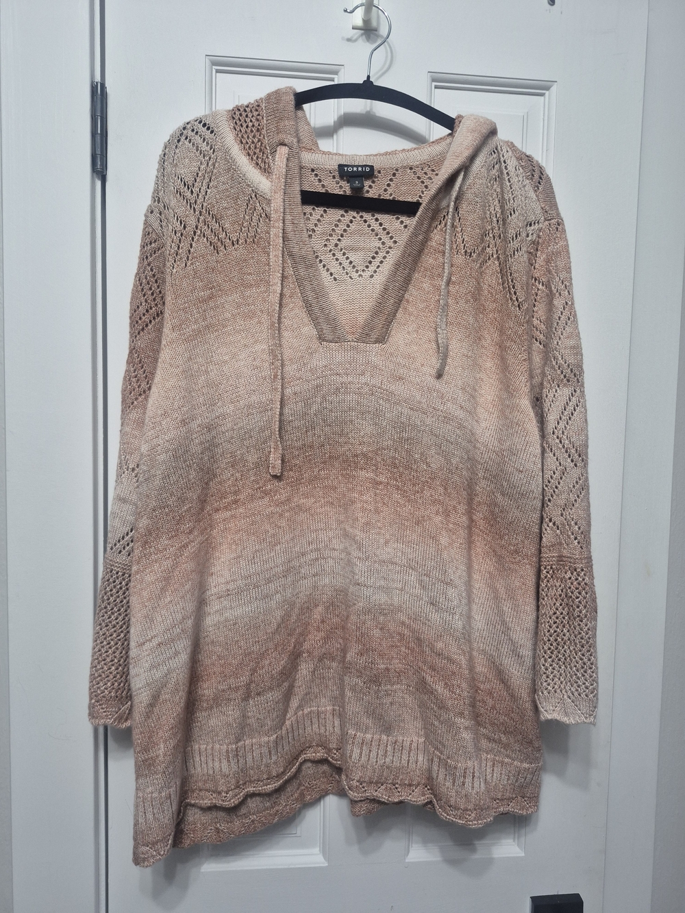 Torrid Peach Knit Hooded Sweater